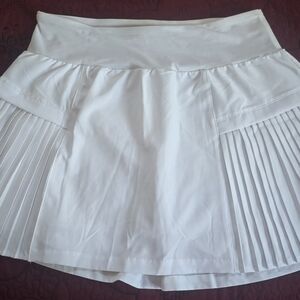 White Women's Pleated Tennis Skort - Brand
